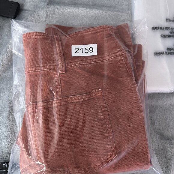 Ann Taylor Straight Leg Jeans High Rise Womens Size 8 Pintuck High Waist Orange - Picture 12 of 12